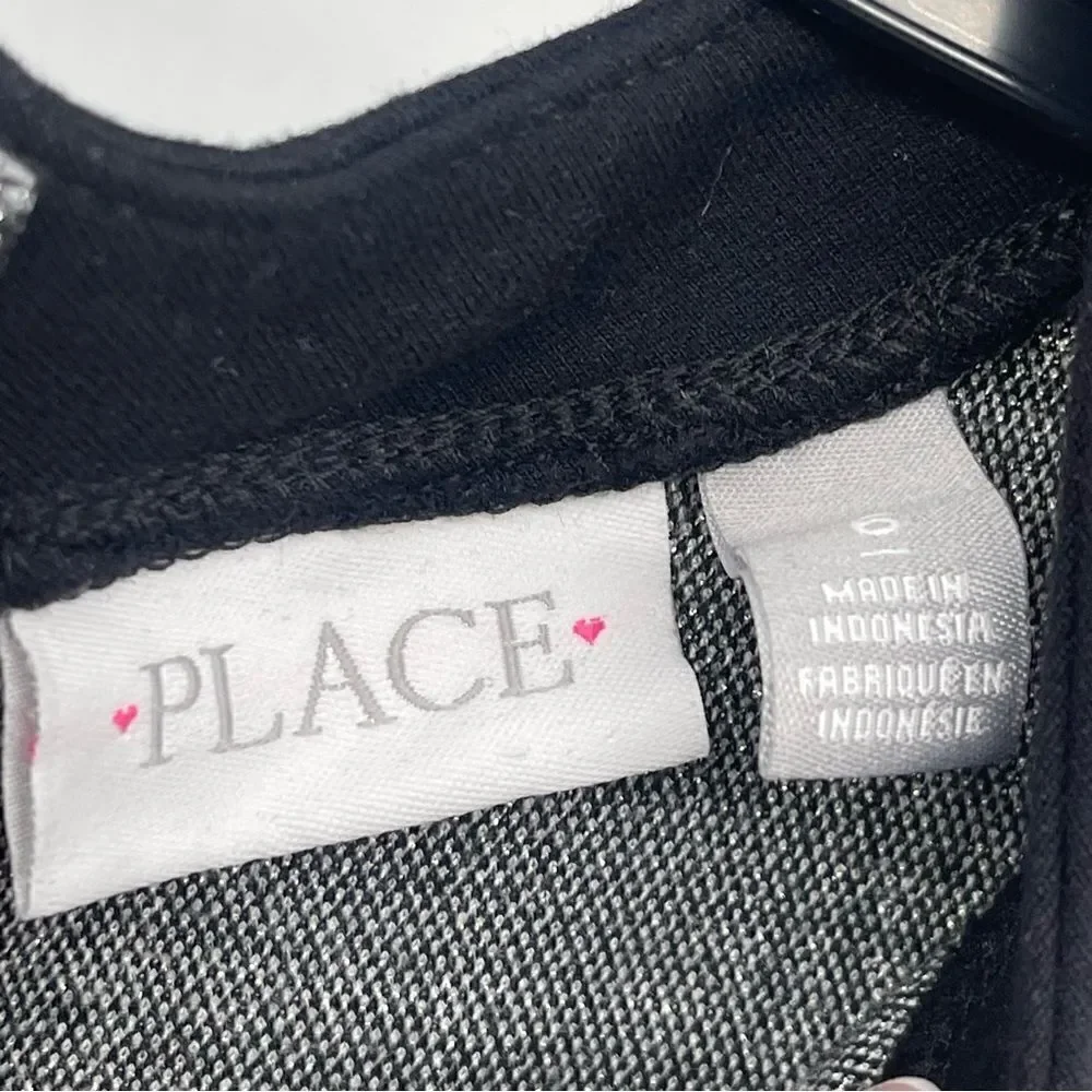 The Children’s Place Girl’s Black Houndstooth Short Sleeve Fit & Flare Dress 6